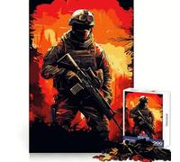 Puzzle de 1000 pièces Soldat Guerrier Combattant pour Adultes, Jeu de réflexion, Jouet Relaxant, pièce de Collection aux découpes soignées (50x75cm)