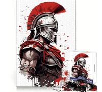 Puzzle de 1000 pièces Soldat Spartan pour Adolescents Un Cadeau élégant et Relaxant, avec des découpes nettes et Un Motif de Soldat Spartiate (38x26cm)