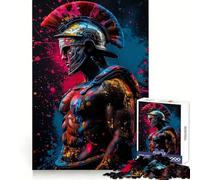Puzzle de 1000 pièces Soldat Spartiate Guerrier pour Adultes Un Cadeau Symbolique et Stimulant pour la mémoire et la Force, idéal pour se détendre (38x52cm)