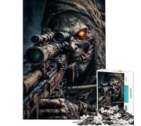 Puzzle de 1000 pièces Soldat Zombie de l'armée Morte Jeu de Construction Difficile Stimulant et logique à partir de 14 Ans (38x52cm)