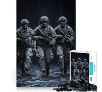 Puzzle de 1000 pièces Soldats sous la Pluie pour Adolescents, Collection Recall Upgrade Calm Relax Clear Cut Art (38x26cm)