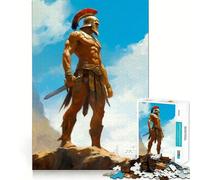 Puzzle de 1000 pièces Soldats Spartiates pour Adolescents, Jeu de logique Robuste, Anti-Stress, Bords Transparents, Cadeau Classique 50x75cm