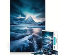 Puzzle de 1000 pièces Sommet enneigé des Montagnes pour Adolescents, Jeu de réflexion et d'assemblage en Groupe, Cadeau Classique (38x52cm)