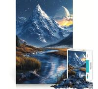 Puzzle de 1000 pièces Sommets de Montagne et rivières pour Adolescents, renforce la mémoire, soulage la Tension, Bords Lisses, Surprise de Noël (50x75cm)