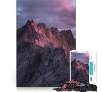 Puzzle de 1000 pièces Sommets montagneux au Coucher du Soleil pour Adolescents, idéal pour stimuler la mémoire, déstresser et décorer Une œuvre d'art Murale aux Bords Nets (50x75cm)