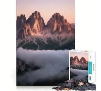 Puzzle de 1000 pièces Sommets montagneux au-Dessus des Nuages pour Adultes, Exercice cérébral, Divertissement d'intérieur, découpe de précision, Cadeau de Noël (50x75cm)