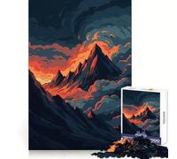 Puzzle de 1000 pièces Sommets montagneux et Nuages au Coucher du Soleil pour Adultes et Adolescents Jeu de logique Clair Découpe Parfaite pour Les vœux du Père Noël (38x52cm)