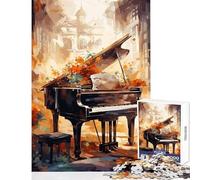 Puzzle de 1000 pièces Sonate sereine au Piano Décoration intérieure Jouet Cadeau d'anniversaire Jeu éducatif Entraîne Ton Cerveau et ta dextérité Dimensions 38x52cm