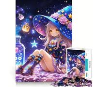Puzzle de 1000 pièces Sorcière et Potions pour Adultes entraînement cérébral Amusant,découpe de précision,Bords Lisses,activité captivante pour des soirées tranquilles (38x26cm)