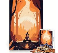 Puzzle de 1000 pièces Sorcière méditant dans la forêt pour Adolescents, Stimulant la réflexion et offrant Un Passe-Temps agréable et sécurisé Cadeau de Noël idéal (50x75cm)