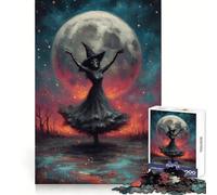 Puzzle de 1000 pièces Sorcière Squelette Dansant sous la Pleine Lune pour Adolescents stimule l’agilité cérébrale, Passe-Temps agréable et sécurisé, Cadeau de Noël idéal (38x26cm)