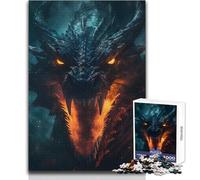 Puzzle de 1000 pièces Souffle de Dragon enflammé - Activité relaxante et ludique - Découpe de précision et Bords Lisses - Dimensions:38x52cm