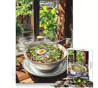 Puzzle de 1000 pièces Soupe de Nouilles aux œufs pour Adultes, Jouet Intelligent, activité à Domicile, découpe précise, décoration Murale (50x75cm)