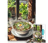 Puzzle de 1000 pièces Soupe de Nouilles aux œufs pour Adultes, Jouet Intelligent, activité à Domicile, découpe précise, décoration Murale (50x75cm)