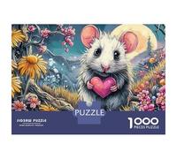 Puzzle de 1000 pièces « Souris, Soleil et Lune » en Carton épais et résistant,représentante créature céleste sphérique. Adultes et débutants. À encadrer. Parfait se détendre à la Maison : 38 x 26 cm.