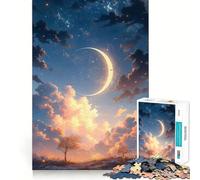 Puzzle de 1000 pièces sous la Lune pour Adolescents,Jeu de mémoire,Verrouillage sécurisé,sans pièces détachées,idéal pour Les Voyages, pour Les Cerveaux (50x75cm)