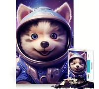 Puzzle de 1000 pièces Space Baby Husky pour Adolescents, Jeu de Puzzle Stimulant la réflexion, Jeu de Groupe, Art Assembler, Cadeau Classique (50x75cm)