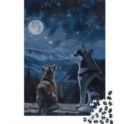 Puzzle de 1000 pièces Space Fox pour Adultes, en Bois, Jeu éducatif et Stimulant (38 x 26 cm).