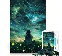Puzzle de 1000 pièces Space Girl pour Adultes, Jeu de réflexion, Passe-Temps la Maison, Bords Nets, Joli Cadeau (38x26cm)