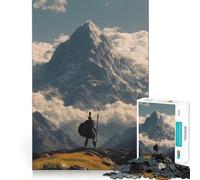 Puzzle de 1000 pièces Spartan Warrior Mountain Vista pour Adultes, Jeu de logique Solide, Jeu de Groupe, Bords Nets, 38x52cm