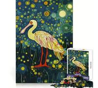 Puzzle de 1000 pièces Spatule Blanche dans la forêt étoilée pour Adolescents, Jeu de réflexion et de Partage, Bords précis, pour Les vœux du Père Noël 38x26cm