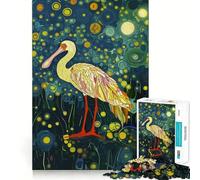Puzzle de 1000 pièces Spatule Blanche dans la forêt étoilée pour Adolescents, Jeu de réflexion et de Partage, Bords précis, pour Les vœux du Père Noël 38x26cm