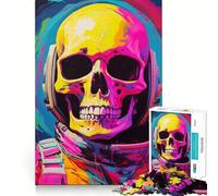Puzzle de 1000 pièces Squelette Astronaute pour Adolescents, 1000 pièces, Jouet Intelligent, découpe précise, Cadeau de Saison 50x75cm