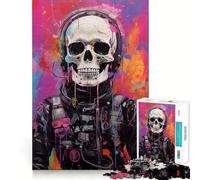 Puzzle de 1000 pièces Squelette Astronaute pour Adolescents Jeu Intelligent, Moment de Partage et d'échange, Assemblage d'une œuvre d'art 38x26cm