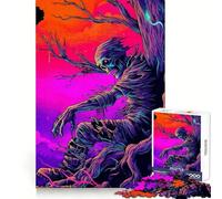 Puzzle de 1000 pièces Squelette néon dans Un Arbre pour Adultes Jeu d'exercice Mental Silencieux et Amusant, Cadeau Original (38x52cm)