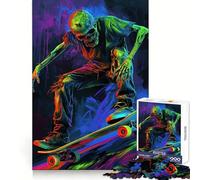 Puzzle de 1000 pièces Squelette Skateur pour Adultes, Jouet Sharp Logic, Loisirs à Domicile, découpe précise, 38x26cm
