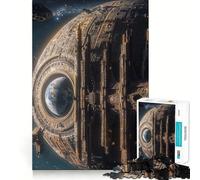 Puzzle de 1000 pièces Station Spatiale en orbite Autour de la Terre pour Adolescents stimule la mémoire, réduit Le Stress, Cadeau précieux 38x52cm