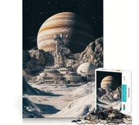 Puzzle de 1000 pièces Station Spatiale sur la Lune de Jupiter pour Adolescents Jeu Intelligent pour Partager des Moments de complicité Découpe précise Pièce de Collection 50x75cm