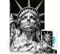 Puzzle de 1000 pièces Statue de la Liberté silencieuse pour Adolescents, Jeu de logique et de Loisirs, Bords Fins, Cadeau spécial 50x75cm