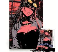 Puzzle de 1000 pièces Steampunk Anime Girl pour Adolescents Jeu de logique Claire Passe-Temps Calme Découpe Parfaite Cadeau Classique 50x75cm