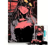 Puzzle de 1000 pièces Steampunk Anime Girl pour Adolescents Jeu de logique Claire Passe-Temps Calme Découpe Parfaite Cadeau Classique 50x75cm