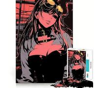 Puzzle de 1000 pièces Steampunk Anime Girl pour Adultes et Adolescents, idéal pour développer sa mémoire et se détendre, Cadeau de Noël 38x52cm