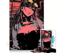 Puzzle de 1000 pièces Steampunk Anime Girl pour Adultes, Jouet d'exercice Mental, Design Relaxant, Cadeau saisonnier 38x26cm