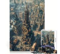 Puzzle de 1000 pièces Steampunk avec Tour d'horloge et Paysage Urbain, pour Adultes, Jeu de logique mentale, Anti-Tension, découpe Ferme, 38x26cm