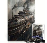 Puzzle de 1000 pièces Steampunk Dirigeable pour Adolescents Jeu Intelligent pour Partager Un Moment de complicité Assemblage d'une œuvre d'art 38x26cm