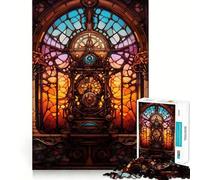 Puzzle de 1000 pièces Steampunk Église Tachetée pour Adolescents Jeu de logique, léger et Relaxant Découpe précise Cadeau Classique 38x26cm