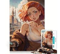 Puzzle de 1000 pièces Steampunk Femme Sexy Anime, Puzzle Adultes, Jeu de Réflexion, Jeu de Partage, Découpe de Précision, Décoration Artistique 38x52cm