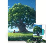 Puzzle de 1000 pièces Style Anime Arbre printanier pour Adolescents Un Cadeau saisonnier Relaxant et Amusant aux Contours Nets 38x52cm