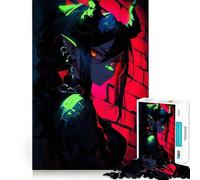 Puzzle de 1000 pièces Style Anime Neon Demon Girl pour Adolescents, Stimulant la mémoire, Anti-Stress, décoration Murale à Bords Nets (50x75cm)