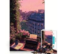 Puzzle de 1000 pièces Style Anime représentant Un Paysage Parisien idéal pour Adultes Jeu de réflexion et de Concentration Silencieux et Amusant Bords serrés pour Les vœux du Père Noël