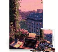 Puzzle de 1000 pièces Style Anime représentant Un Paysage Parisien idéal pour Adultes Jeu de réflexion et de Concentration Silencieux et Amusant Bords serrés pour Les vœux du Père Noël