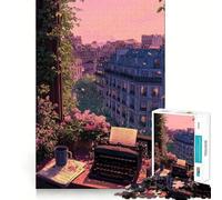 Puzzle de 1000 pièces Style Anime représentant Un Paysage Parisien idéal pour Adultes Jeu de réflexion et de Concentration Silencieux et Amusant Bords serrés pour Les vœux du Père Noël