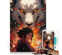 Puzzle de 1000 pièces Style Anime Wolf Spirit,Jeu de réflexion Amusant et précis,Assemblage sans Couture,activité relaxante à Faire en Groupe à l'intérieur (38x52cm)
