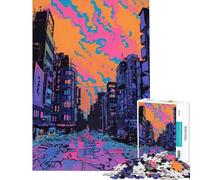 Puzzle de 1000 pièces Style BD Cyberpunk pour Adolescents idéal pour Un Anniversaire ou Noël Jeu à Monter soi-même pour Femmes à partir de 14 Ans (38x26cm)