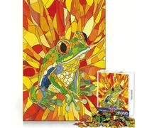 Puzzle de 1000 pièces Style cubisme et Grenouille Pop Art pour Adolescents, Jeu de logique, Jeu de Groupe, découpe de précision, Cadeau Original (38x52cm)