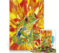 Puzzle de 1000 pièces Style cubisme Grenouille Pop Art pour Adultes, Jeu cognitif Amusant à Assembler Ensemble, pièce de Collection (50x75cm)